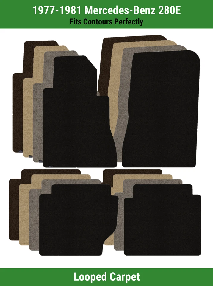 Alfombrillas de la fila delantera y trasera Lloyd Classic Loop para Mercedes-Benz 280E 77-81  Foto 1 de 4