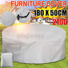 210D Round Waterproof Outdoor Garden Patio Furniture Cover Protector 188X50cm