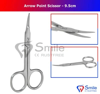 Super Sharp Curved Edge Cuticle Nail Scissor Arrow Point Silver Stainless Steel