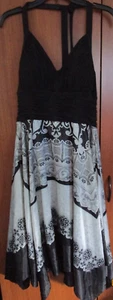 Signature Sangria Halter Dress Sz 16 Polyester Spandex Bust 39 Length 45 in - Picture 1 of 7