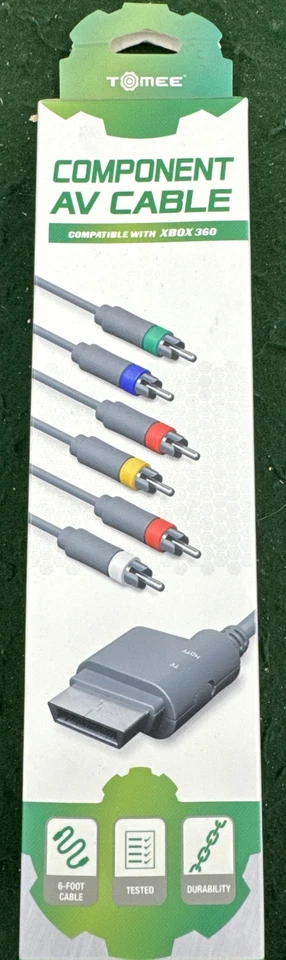 Component AV Cable for Xbox 360 by Tomee 6 Feet Long HD Five Head 1080p - Image 1 of 2