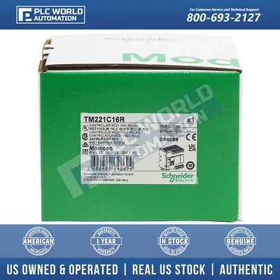 Schneider Electric TM221C16R Modicon M221 Controller, Relay Outputs, Brand New