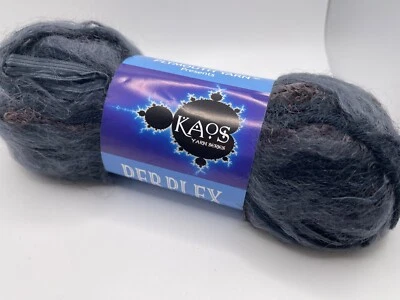 Plymouth Kaos Perplex #2 Gris Malva Rayas Fibra Hilo Lana Nylon Mohair 109yd Foto 1 de 4