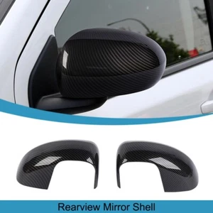 2x Carbon Fiber Side Rearview Mirror Cover Shell Trim for Jeep Compass 2008-2016 - Picture 1 of 12