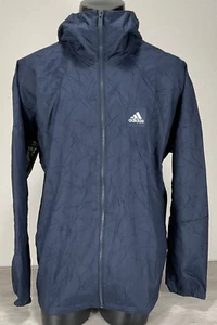 Adidas WND Primeblue Full Zip Multi Sport Windbreaker Jacket Sz M Legend Ink $90 - Picture 1 of 5