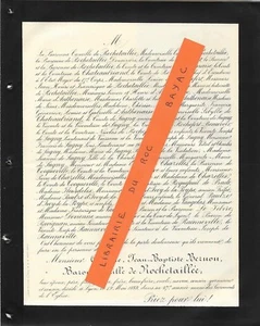 FAIRE PART DECES + Baron CAMILLE de ROCHETAILLEE + 1888 Lyon + ROCHEFORT, SUGNY - Bild 1 von 1