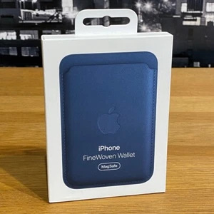 🟢 Apple FineWoven Pacific Blue Wallet MagSafe iPhone 15 14 13 12 Pro Mini Max - Bild 1 von 12