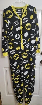 (H2.19) PJ'S/ HALLOWEEN Costume - BATMAN ONE PIECE PJ's, Adult Sz M - Image 1 of 4