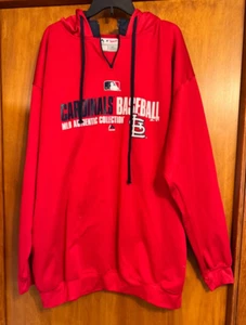 Unisex St. Louis Cardinals Baseball MLB Hoodie Sz. 3XT 1/4 Zip Red Long Sleeve - Picture 1 of 9