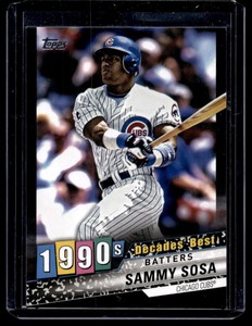 2020 Topps Decades' Best Black Sammy Sosa 127/299 Chicago Cubs #DB-53