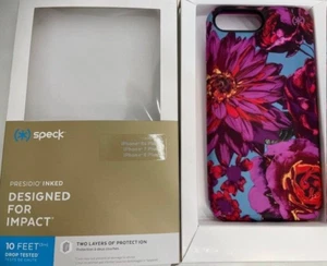 SPECK Presidio INKED Slim Case for Apple iPhone 8 Plus / 7+ / 6s+ - Hyper Bloom - Picture 1 of 4