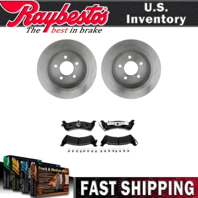 Rear Kit Brake Rotors and Metallic Brake Pads For 1995-1998 Jeep Grand Cherokee - Image 1 of 4