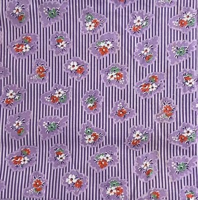 "De colección 36"" Sin Marca Floral Spray Sobre Rayas Tela de Algodón, 1 yarda (38""") Foto 1 de 3