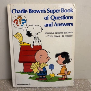 Vintage 1976’ Charlie Brown's Super Book of Questions & Answers Good Condition - Foto 1 di 7