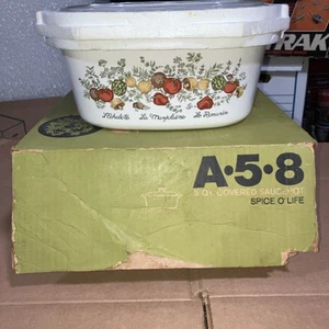 Vintage 1970’s Corning Ware 5 QT Spice O' Life A-5-8 Covered Saucepot NEW “Rare” - Picture 1 of 8