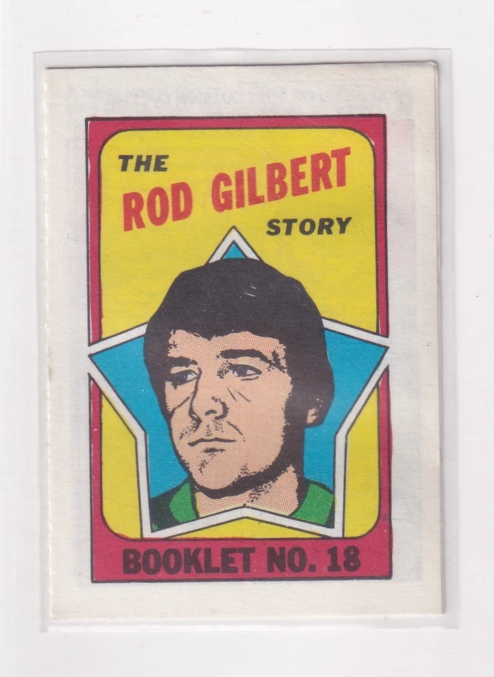 RARE 1971-72 Topps Hockey Story Booklet # 18 Rod Gilbert Nice Card - Image 1 of 2