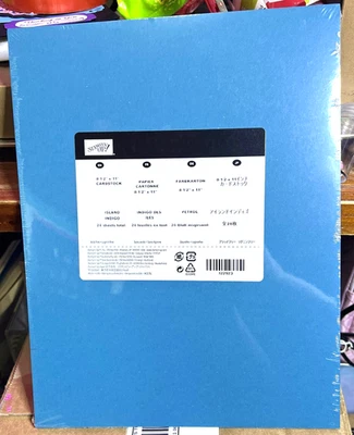 NEW! Stampin' Up! ISLAND INDIGO 8 1/2" x 11" Cardstock 24 Sheets RETIRED COLOR! - Image 1 of 2