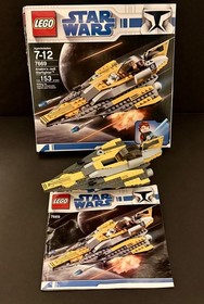 LEGO Star Wars 7669 Anakin's Jedi Starfighter Ship Set Box Manual NO MINIFIGURES