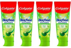 Colgate Max Fresh Fruit Fusion Zesty Lime Toothpaste 75ml / 2.55oz (Pack Of 4) - Picture 1 of 9