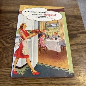 Electric Cooking With your HOTPOINT Masterpiece Atomic Range Booklet 1940s - Picture 1 of 7