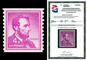 Scott 1058 1959 4c Lincoln Coil Mint Single Graded Superb 98 NH with PSE CERT - Picture 1 of 1
