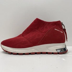 DKNY Red Platform Sneaker Heels Women's 9 - Picture 1 of 7