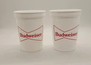 Vintage 1980s Hard Plastic Budweiser PBA Western Regional Open Cups - Picture 1 of 5