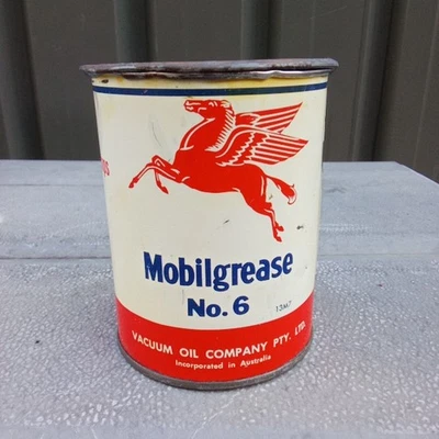 Vintage Mobilgrease No 6 Oil Tin Vacuum Oil Company - image 1 of 4