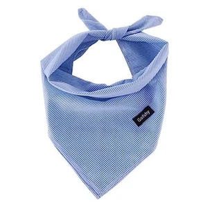 Boy Dog Bandanas Blue Stripes Printing Adjustable Dog Breed Small blue&stripe - Picture 1 of 8