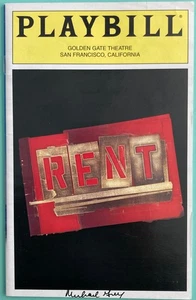 Michael Greif (Only) Signed Rent Tour Playbill GOLDEN GATE SF Daphne Rubin-Vega - Picture 1 of 6