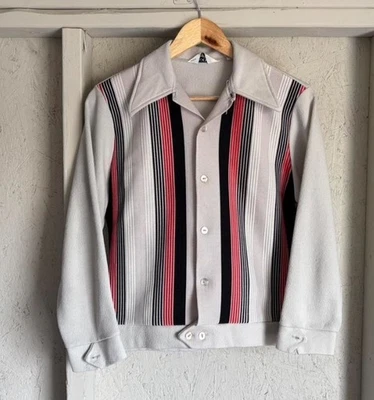 VTG Rare 60s 70s Gaucho Italian Knit Men’s Shirt Size Small Disco Funky Italy - Image 1 of 4