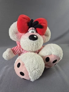 Diddl Diddlina Depeche Maus Plüsch 34 cm trägt rosa Blumen Hoodie sehr weich - Bild 1 von 7