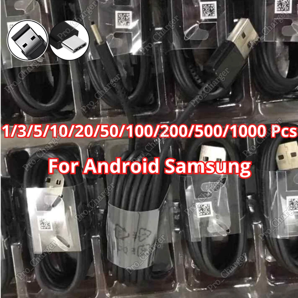 Bulk Lot USB Type C Fast Charger Cable USB C Charging Cord For Samsung Android - Image 1 of 4