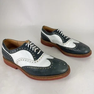CHURCH'S Downton Verde/Blanco Personalizado Grd Punta de Ala Zapatos EE. UU. Talla 12 Edición Limitada - Imagen 1 de 6