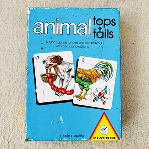 Vintage Piatnik Animal Tops & Tails Card Game. Made In Austria 1960’s - Picture 1 of 3