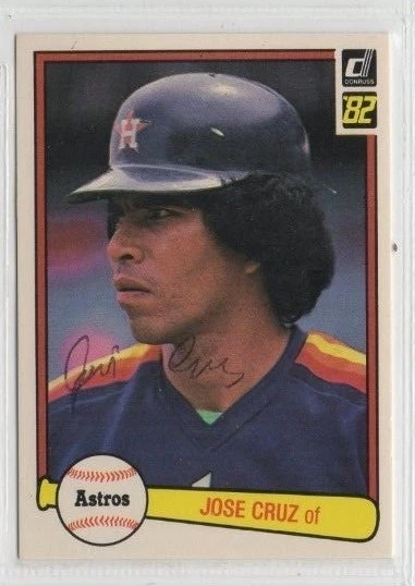 Jose Cruz 1982 Donruss autographed auto signed card Astros - Image 1 of 1