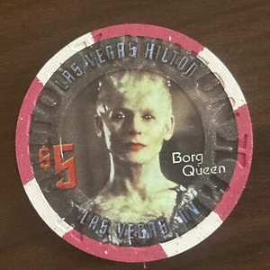 STAR TREK POKER CHIP LAS VEGAS HILTON 2005 BORG QUEEN CASINO CHIP RARE - Picture 1 of 3