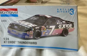 Revell-Monogram #7 EXIDE Thunderbird Stock Car Model Kit 2450, 1:24 New Sealed - Picture 1 of 5