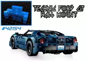 Display Wall Mount Hanger for Lego Technic 2022 Ford GT #42154 - Picture 1 of 4