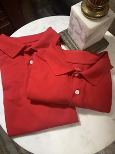Boys Red XXL 18-20 Uniform Shirt Sleeve Pique Polo Shirt Cat & Jack - Picture 1 of 4