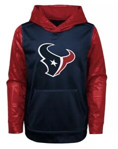 New NWT L/S Houston Texans Hoodie Sweatshirt Youth Boys Size M Medium 8/10