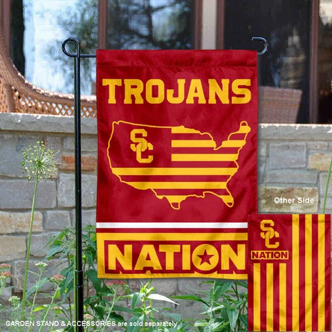 University of Southern California USA Stars and Stripes Garden Flag and Yard Cover