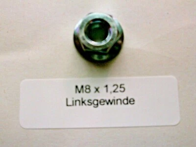 RATIOPARTS Werkzeugbefestigungsmutter für Freischneider/Motorsensen M8x1,25 Linksgewinde