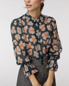Lovely GORMAN “Petal Power” Silk Cotton Shirt top * size 14