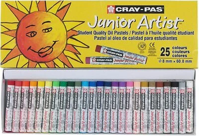XEP25 Sakura Cray-Pas Junior Artist Oil Pastels, Assorted Colors, Set of 25 - Image 1 of 3