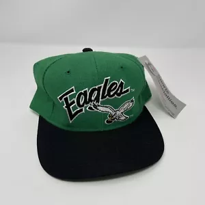 VTG NWT Philadelphia Eagles Sports Specialties Script Flat Brim Hat Pro Line - Picture 1 of 9