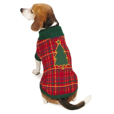 EAST SIDE COLLECTION Dog Sweater Holly Days Pet Sweater Christmas Tree Holiday Xmas XXS-XL Clothing