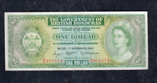1961 British Honduras $ 1 Dollar - P28b 1st November 1st - aXF Queen Elizabeth