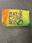 Sac multifonction accessoires cosmétiques Peace Love & Tacos