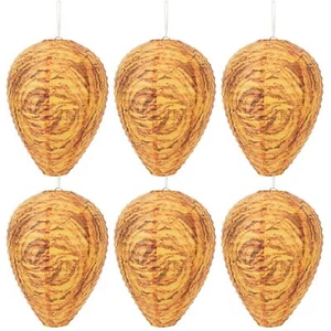 6 Pack Wasp Nest Decoys - Hang to Deter Hornets Yellow Jackets - Picture 1 of 7